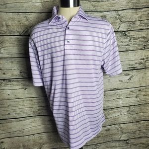 FootJoy Purple Striped Polo Shirt
